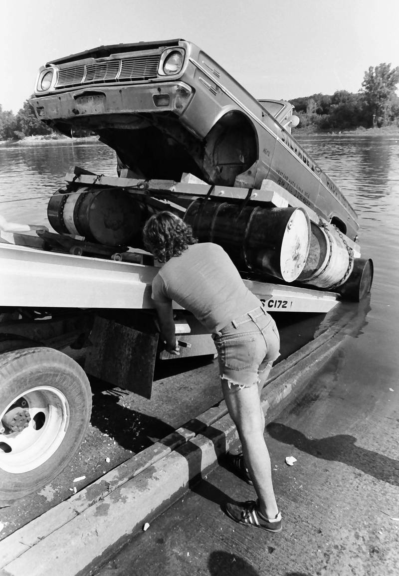 The Anything That Floats races were held from 1978-1986 each year in Peru. Contestants received a free case of Old Style beer upon entering. The rules were simple. To enter, participants needed to build a raft less than 50 feet in length and each person had to have a life jacket on board whether you wore it or not. A rope had to be attached to the raft for towing. Rafts were made from styrofoam, inter tubes or barrels. A minimum of two paddles were required on the float. Rafts were launched at the Starved Rock Boat Ramp and finished at the Peru boat launch area. Over time, the event grew and got to big and out of control that organizers had to scrap it. This photo was found in the La Salle NewsTribune archives.