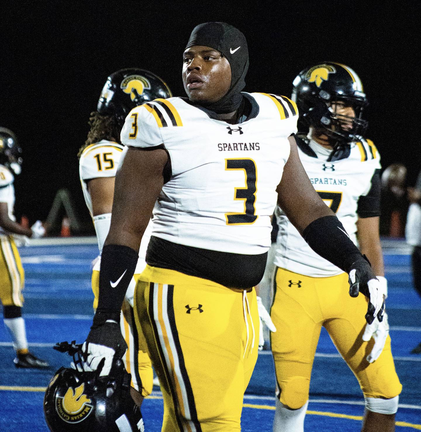Marian Catholic's Gavin Neil briefly gave up football after suffering a concussion as a child. Since returning to the game during his sophomore year, Neil has become one of the top defensive line prospects in the state.