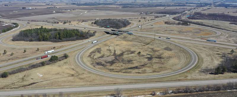 An aerial view of Interstate 80 and Interstate 38 interchanges on Thursday, March 19, 2026 near La Salle. Because of this week’s inclement weather, construction at the Interstate 39 and Interstate 80 interchange originally scheduled to begin March 16 has been delayed until March 30.
D Construction is handling the $3.7 million repair project.
The work includes repairing the I-39 bridge deck, replacing expansion joints, shoulder repairs and applying a latex overlay. 
Drivers should expect one lane of I-39 to be closed in both northbound and southbound directions during construction.
Additional shoulder repair work will also take place on I-80 near the interchange with I-39. Preliminary overnight work will occur from 8 p.m. to 6 a.m., with lane closures on I-80 during those hours. The project is expected to be completed in November.