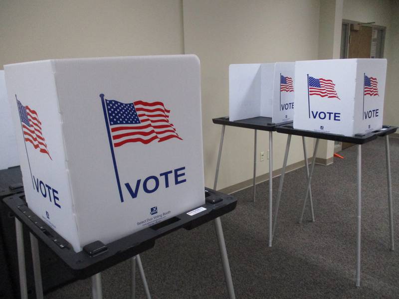 The Kendall County Clerk Election Office is preparing to set up voter stations for the June 28 primary. Early voting begins May 19. (Mark Foster mfoster@shawmedia.com)