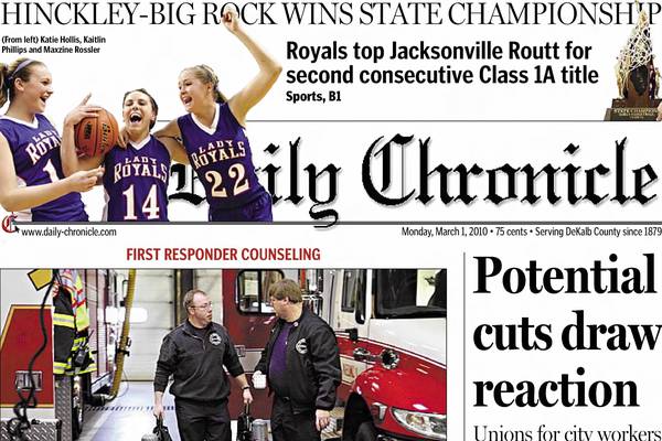 Historical covers for March 1: Back-to-back state titles in Hinckley