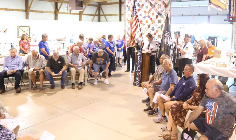 Ten Veterans were honored during the Quilt of Valor Tribute to Veterans ceremony on Wednesday, Aug. 20, 2025 at the Bureau County Fair in Princeton.