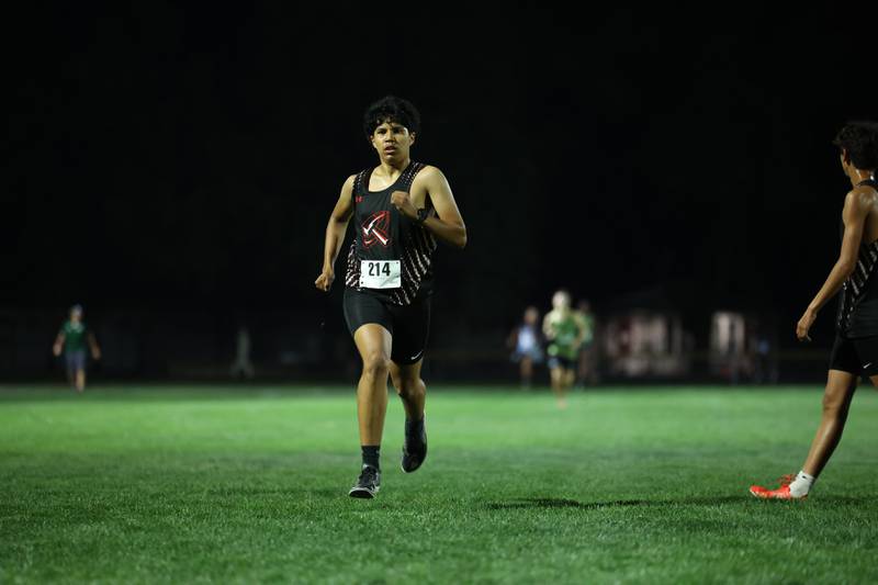 Bradley-Bourbonnais' Jaime Rodriguez Diaz runs during the All-City cross country meet at Bishop McNamara on Wednesday, Sept. 17, 2025.