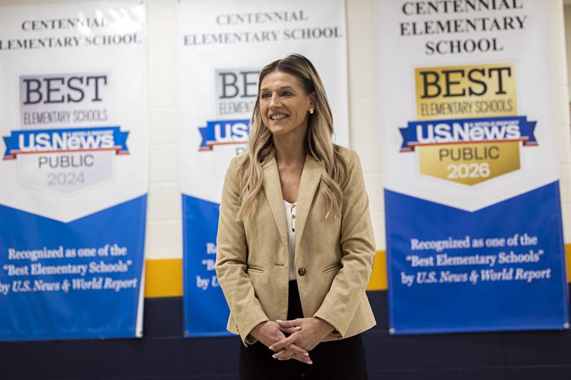 New Dixon superintendent and current Polo Centennial School principal Melydi Huyett talks about the journey that brought her to the position Tuesday, Dec. 23, 2025. Huyett will take over the position on July 1, 2026.