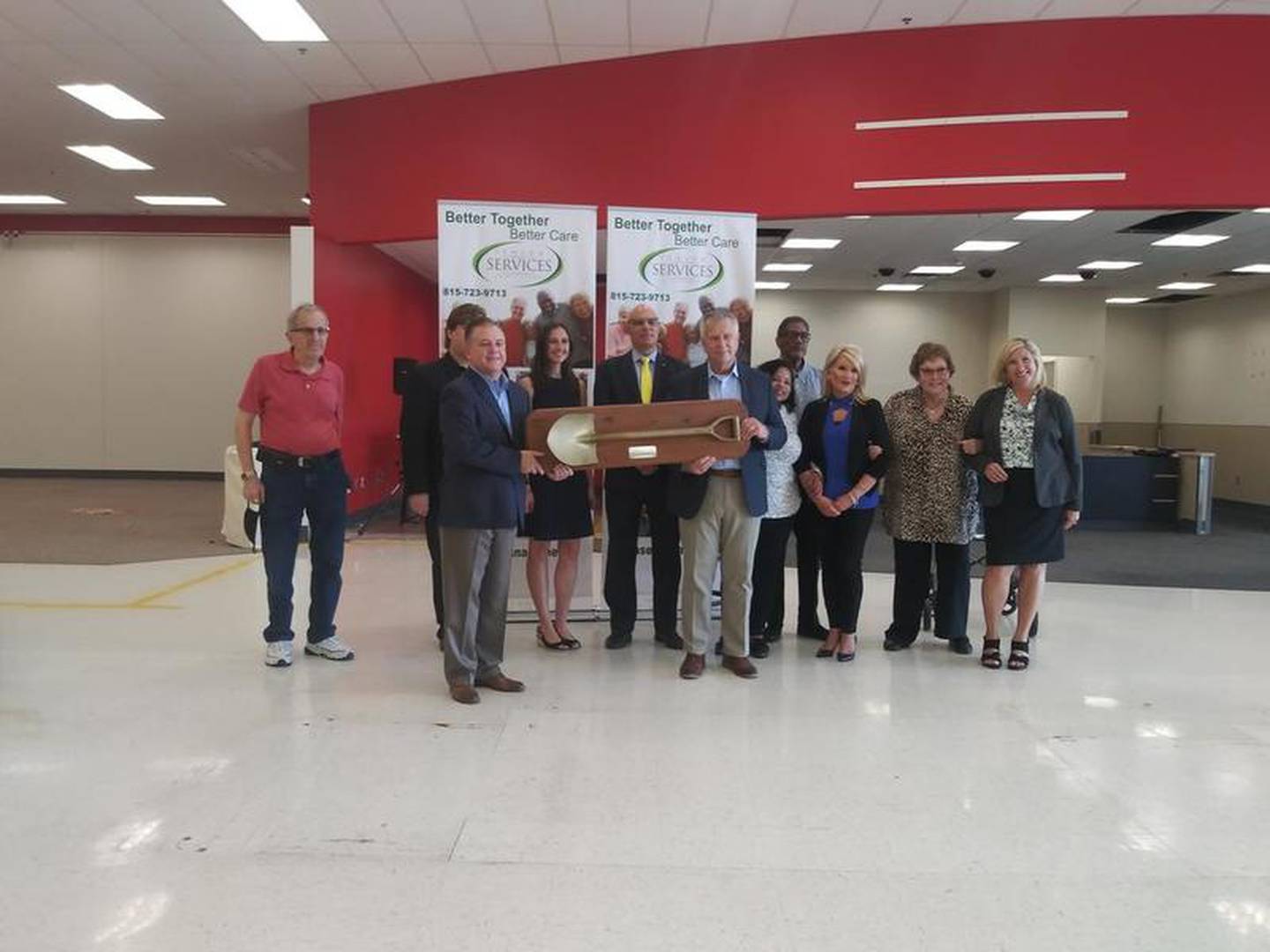 On Monday, Senior Services of Will County held a groundbreaking event to celebrate its new Ovation Center. It will be housed in the former Target in Romeoville and is projected to open in 2021.