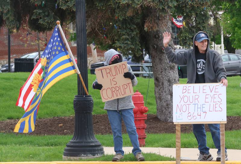 Protesters gather for the Workers Over Billionaires rally on Friday, May 1, 2026 at Rotary Park in Princeton.
