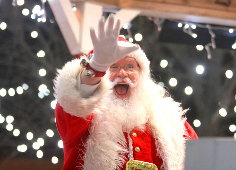 Santa greets the crowds at A Very Merry Huntley on Saturday, Dec. 6, 2025 in Huntley.