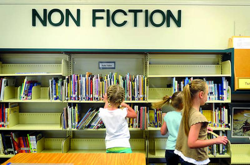 An undated file photo showing the library and computer lab at Washington Elementary School in Dixon.