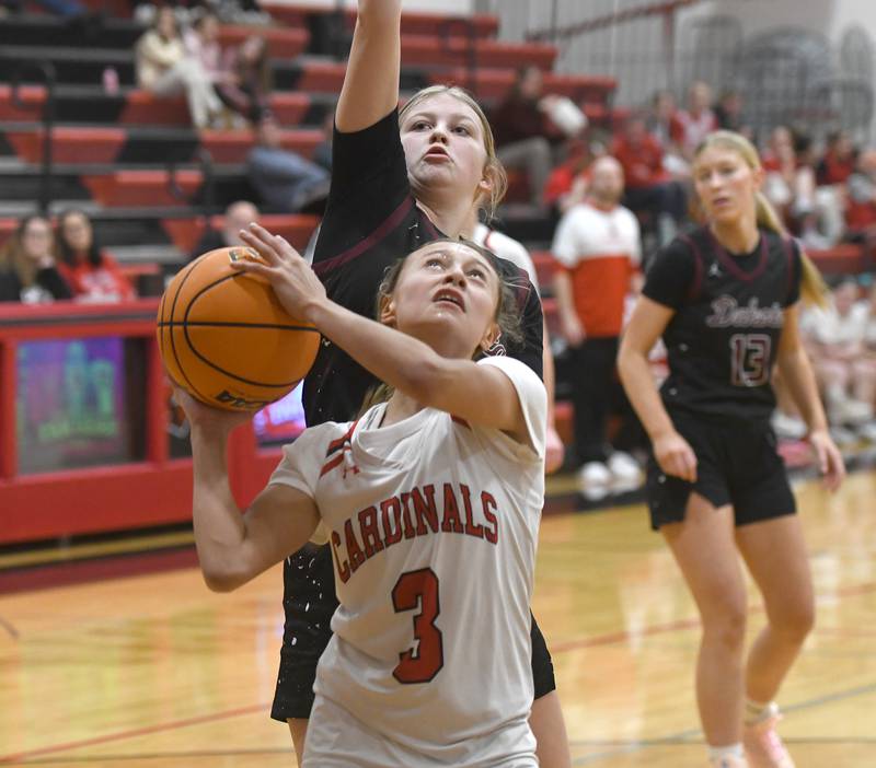 Forreston's Tenlei Patterson shoots against Dakota on Friday, Feb. 6, 2026 at Forreston High School.