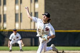 Nick Michalek pitches Sandwich past Marengo
