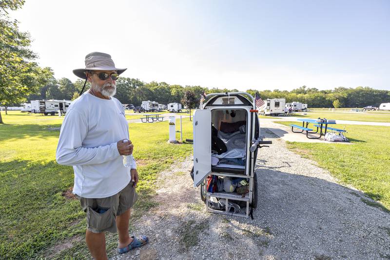Tim Hickle’s motivation is simple: just for something to do, he said Friday, Aug. 15, 2025.