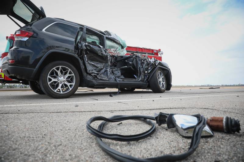 One person was airlifted to Advocate Condell Medical Center in Libertyville following a crash on Saturday, May 6, south of Hebron.