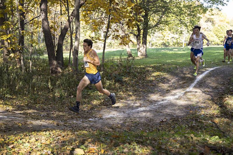 Sterling's Dale Johnson led wire to wire to take the win Saturday, Oct. 22, 2022 at the Sterling Class AA boys cross country regionals.