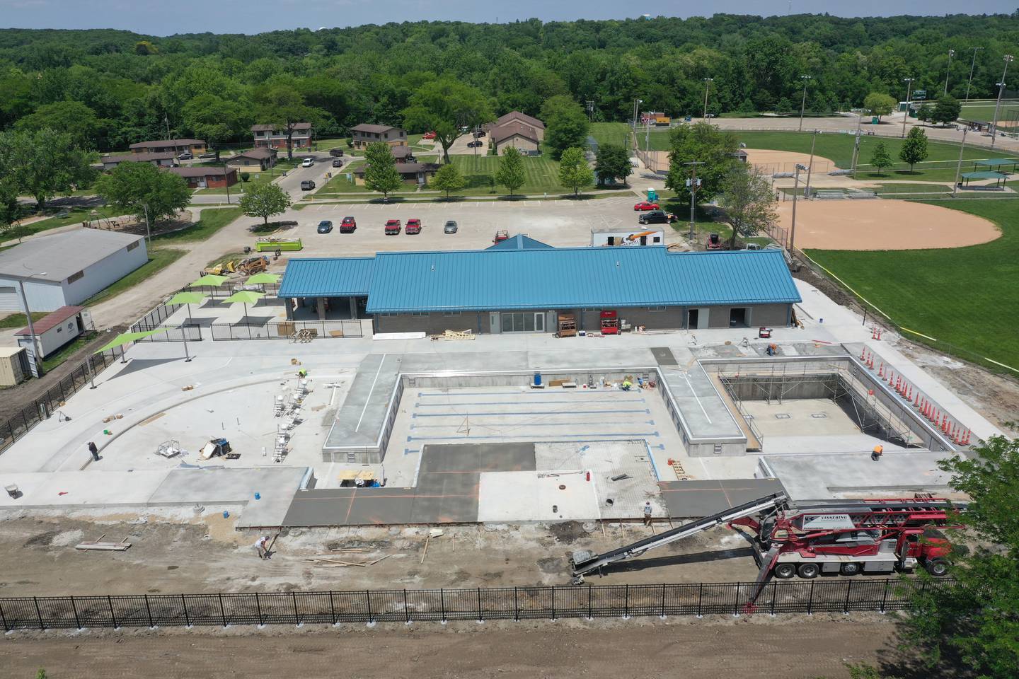An aerial view of Riordan Pool on Tuesday, May 30, 2023 in Ottawa.