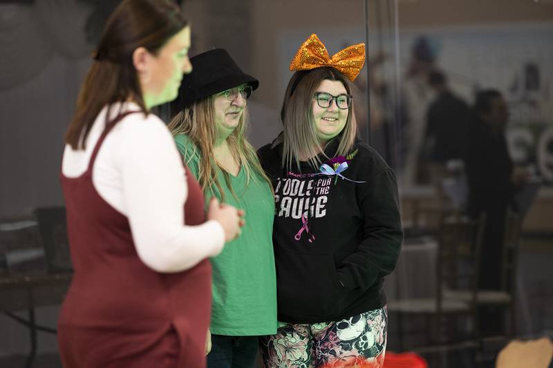 Deb Derksen (left) and Carie Lempke of Dixon pose for a picture Sunday, Feb. 2, 2025, at the Sauk Valley Wedding Expo in Sterling.