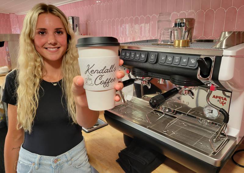 Ottawa's Kendall Eslinger will be opening her own business, a traveling coffee bar dubbed Kendall's Coffee, starting this Monday at its base on Ottawa's south side.