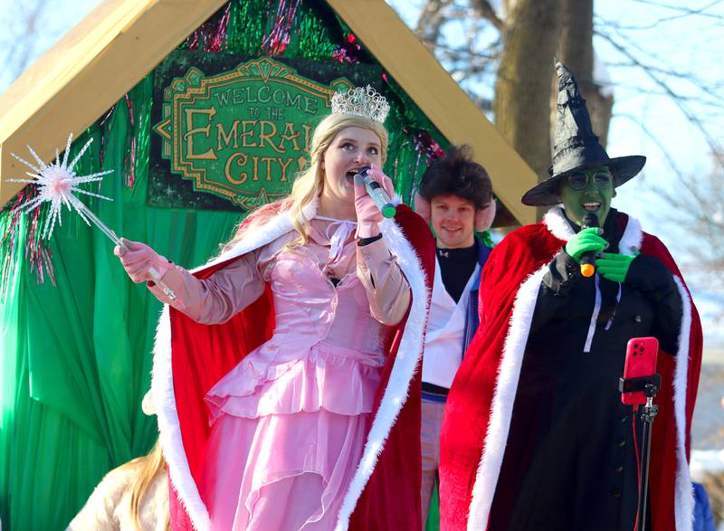 A crew performs a “Wicked”-inspired song on the True Value EasyCare Paint float during the Merry Cary Christmas Parade in Cary on Sunday, Dec. 7, 2025 in Cary.