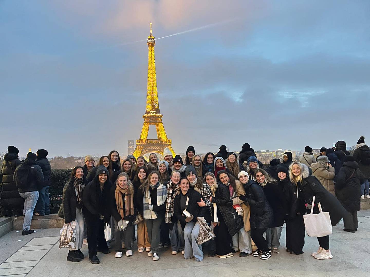 Henry-Senachwine graduate Hope Self and the Millikin University visited the Eiffel Tower during a 12-day European trip.