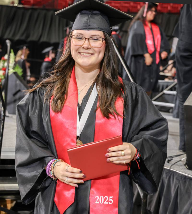 Members of the Class of 2025 graduate from Huntley High School during their commencement ceremony on Saturday, May 17, 2025, at Northern Illinois University in DeKalb.