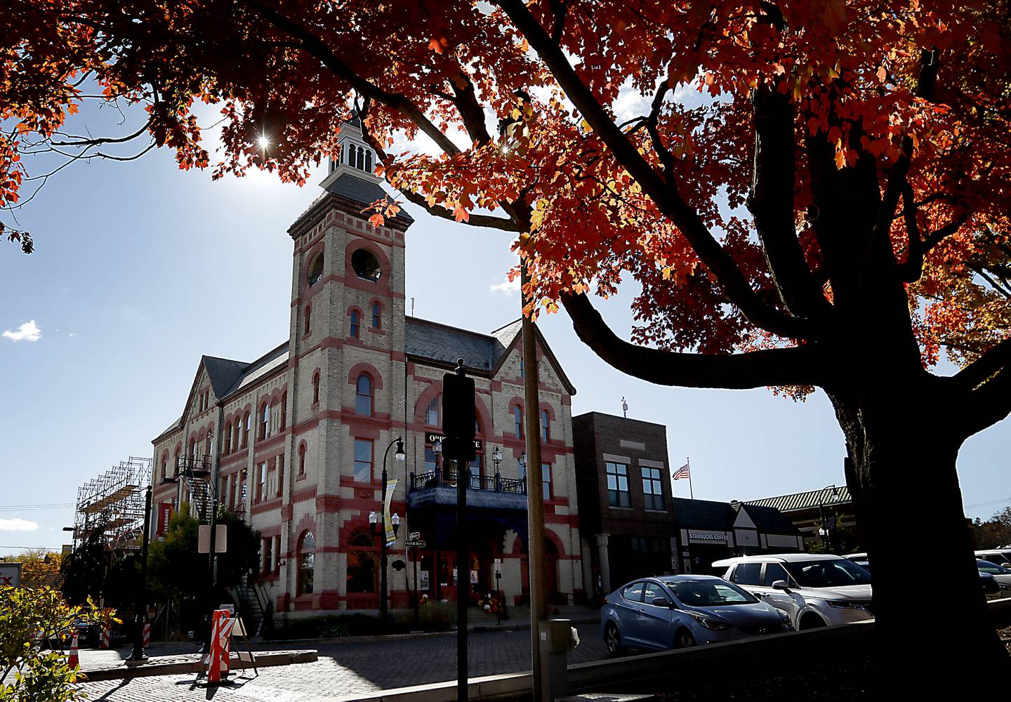 Work continues on the renovation of the Woodstock Opera House on Wednesday, Oct. 23. 2024, in Woodstock.