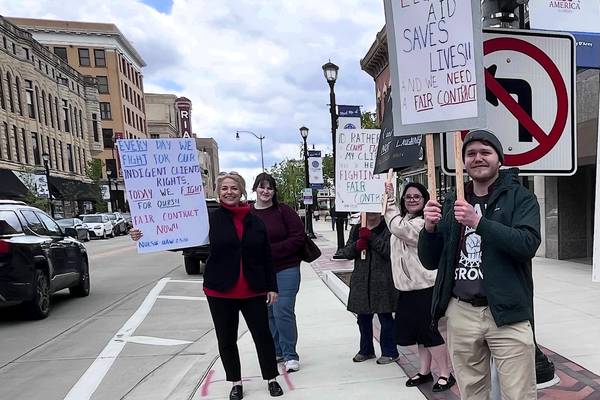 Legal aid union on strike in downtown Joliet