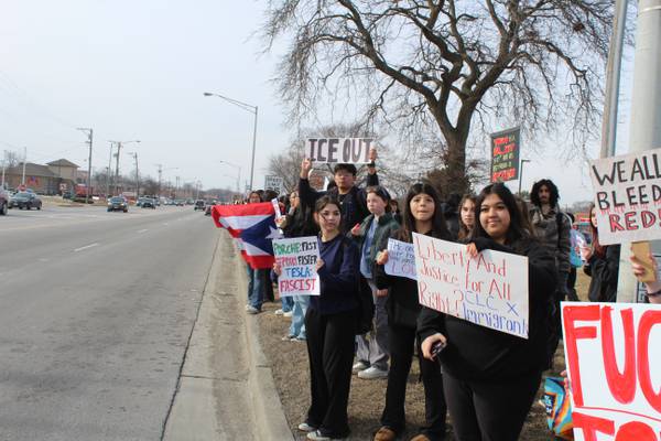 Crystal Lake Central students walk out of class in ICE protest