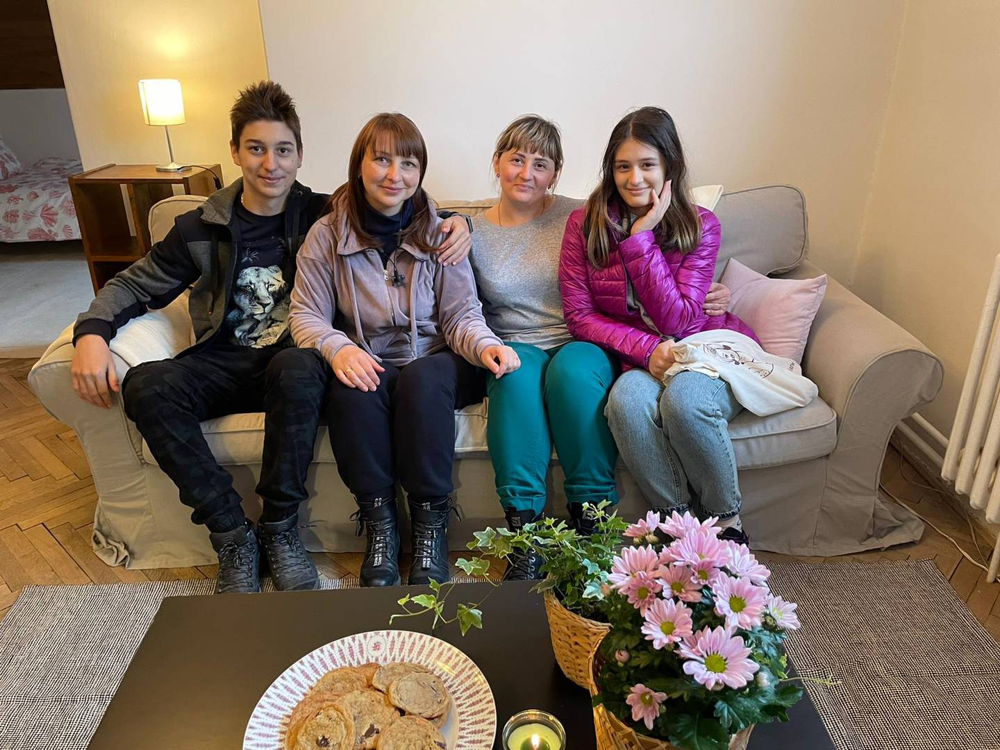 Refugees from Ukraine are settled in an apartment in Prague, refurbished by missionaries from Chapelstreet Church in Geneva. Refugees are not being identified for their own safety.