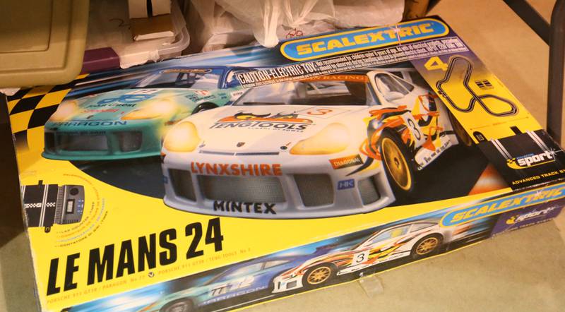 A Le Mans 24 Scalextric race track set was on display during the Model Train Fair and Farm Toy Show on Saturday, Feb. 17, 2024 at the Bureau County Fairgrounds in Princeton.