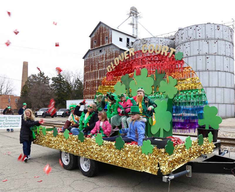 The Clover Court winners throw candy from their float in the Irish
Parade that was part of the Yorkville Parks and Recreation St.
Patrick's Day Celebration on Saturday, March 14, 2026 in Yorkville.