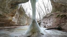Photos: Frozen waterfall a site at Ottawa Canyon in Starved Rock State Park