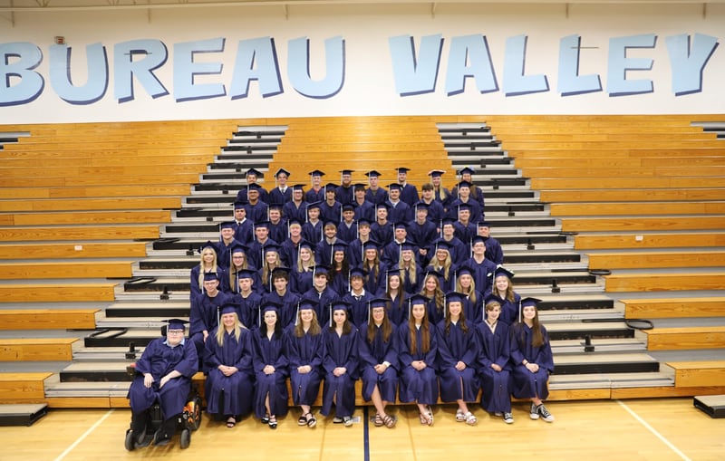 The Bureau Valley High School Class of 2025. There were 58 graduates.