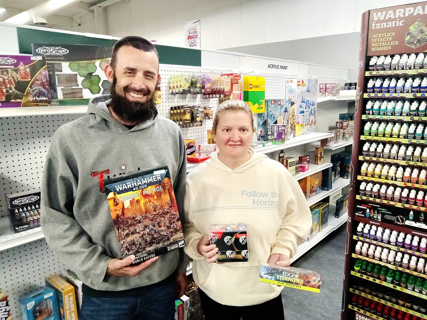 Twisted Gaming owners Zach and Jill Miller plan to expand their inventory and gaming table space later this year at their Freeport store, as such games have grown in popularity in recent years. "We just wanted to have a place where the community can get together and be around like-minded people," Jill said.