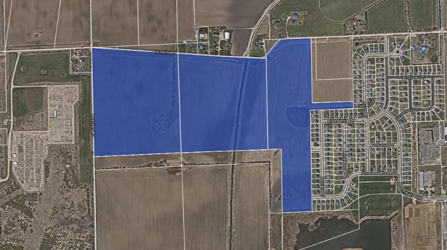 A 130-acre data center campus, dubbed the “Meyer” data center, is being proposed south of Corneils Road and east of Beecher Road in Yorkville.