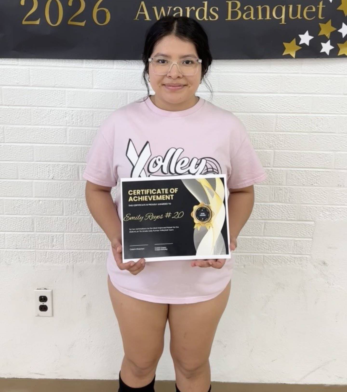 Allyza Mucu was named as the Putnam County 7th grade volleyball team's Most Improved Passer.