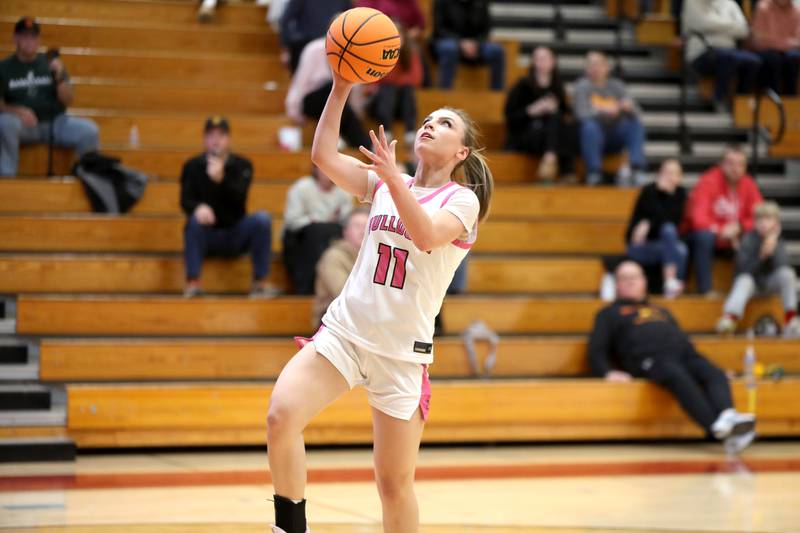 Batavia’s Kaidyn King puts up a shot during a game against Wheaton North on Wednesday, Jan. 29, 2025 at Batavia.