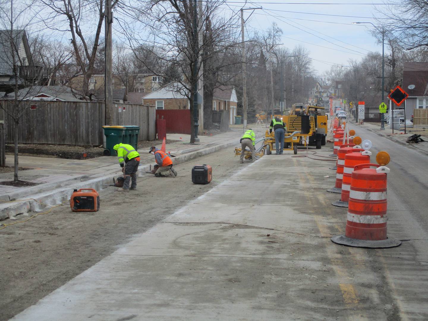 Construction continued this week on a section of Center Street where a Joliet water main project was started last year. Feb. 26, 2025