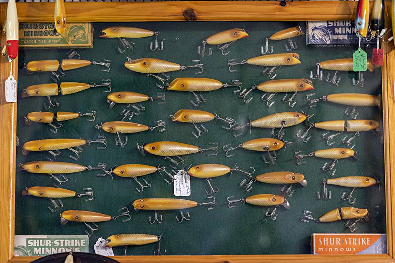 The peanut butter lures, named for the color, are some of Lyle and wife Melody’s favorites.