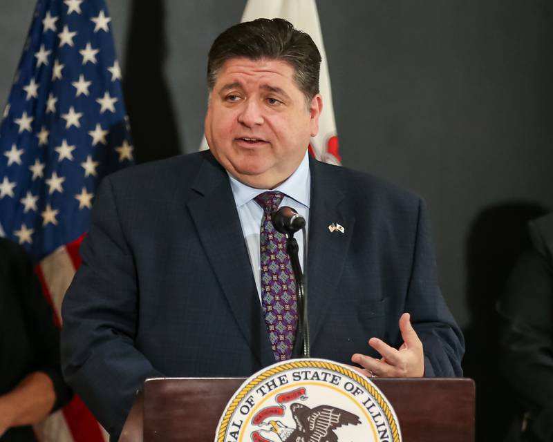 Governor Pritzker speaks at the Grandparents Raising Grandchildren Bill Signing.  August 2nd, 2023