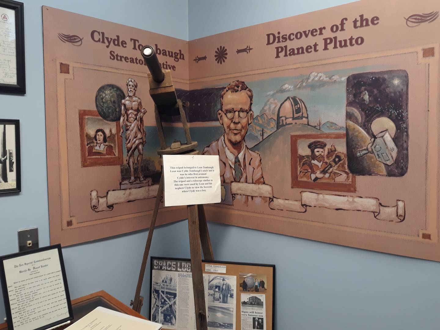 The new Streatorland Historical Society Museum at 109 E. Elm St. features a display on Clyde Tombaugh, discoverer of Pluto, who was born in Streator.