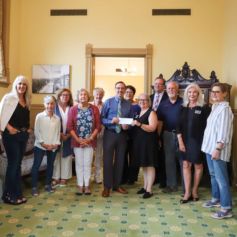 Pictured (L to R): Councilwoman Wendy Piersall, WFAA board members Marsha Portnoy, Ellen O’Rourke, Jane Koehler, and Karen Strano, Opera House Director Daniel Campbell, board member Melanie Feerst, WFAA President Mary Ellen Prindiville, City Manager Roscoe Stelford, Councilman Gordon Tebo, and board members Paulette Gitlin, and Nan Cibula-Jenkins.