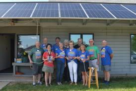 Yorkville church adds solar panel awning