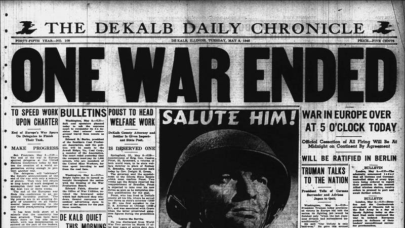 Historical covers for May 8: V-E Day in Europe ends World War I