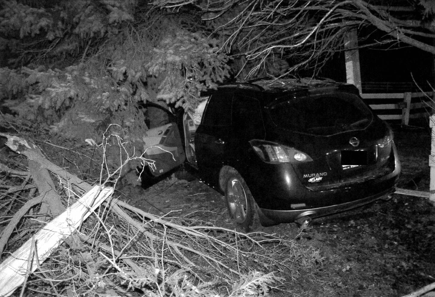 A Lake in the Hills Police Department photo shows a Nissan Murano following a March 1, 2011, crash. Anthony Prate had been driving the Murano at the time of the crash, and his wife, Bridget Prate, was pronounced dead on arrival at an Elgin hospital.