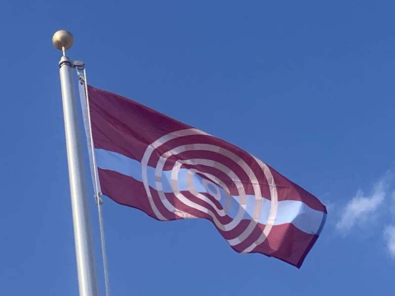 The new Lockport City flag was raised over Heritage Village on Wednesday, July 2, 2025.