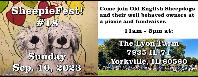 SheepieFest will be from 11 a.m. to 3 p.m. Sunday at the Kendall County Historical Society’s Lyon Farm, 7935 Route 71, Yorkville.