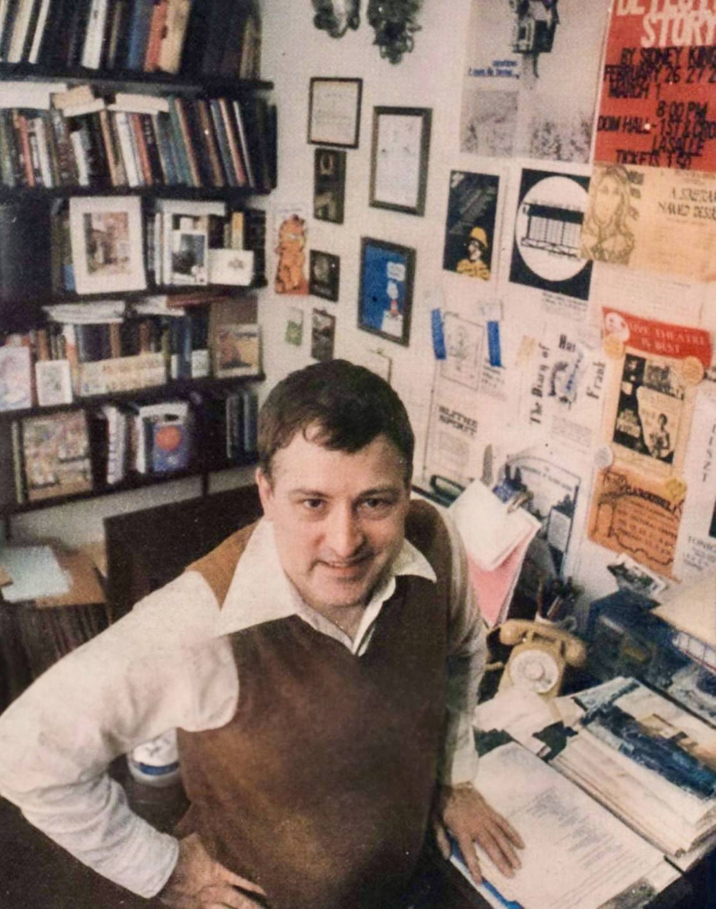 Jim Jewell poses in his office at Illinois Valley Community College. Jewell died in 1994.