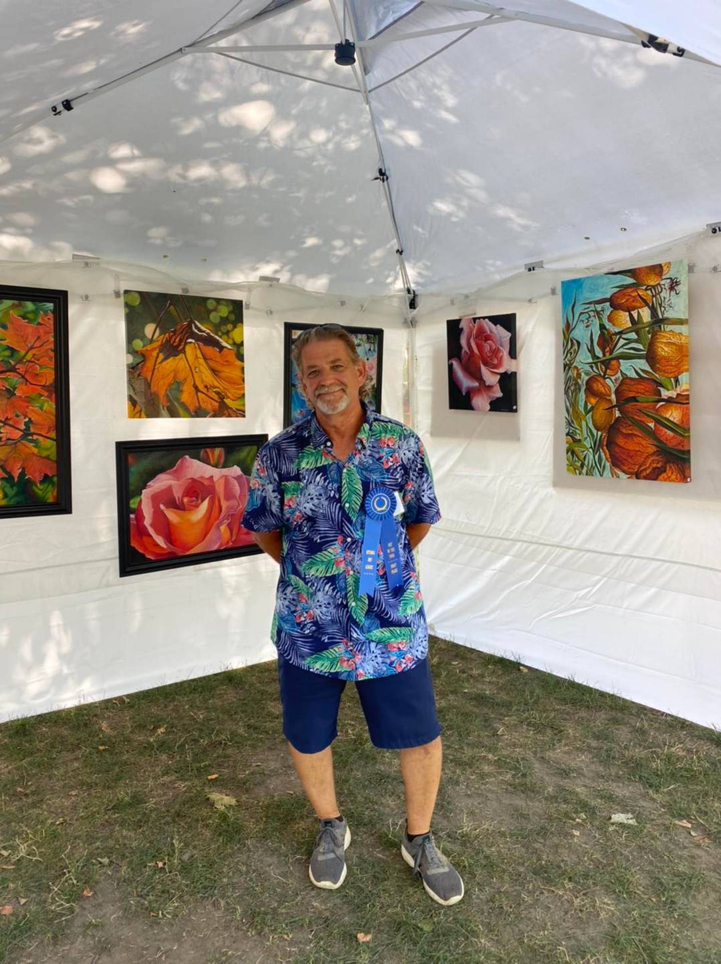 Jeff Walter received second place honors at the 2022 Art in the Park show at Washington Square in Ottawa.