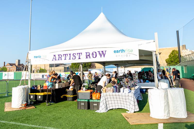 New Orleans North Festival attendees shop at Artist Row during the event held at Slammers Stadium on Aug. 15, 2025.