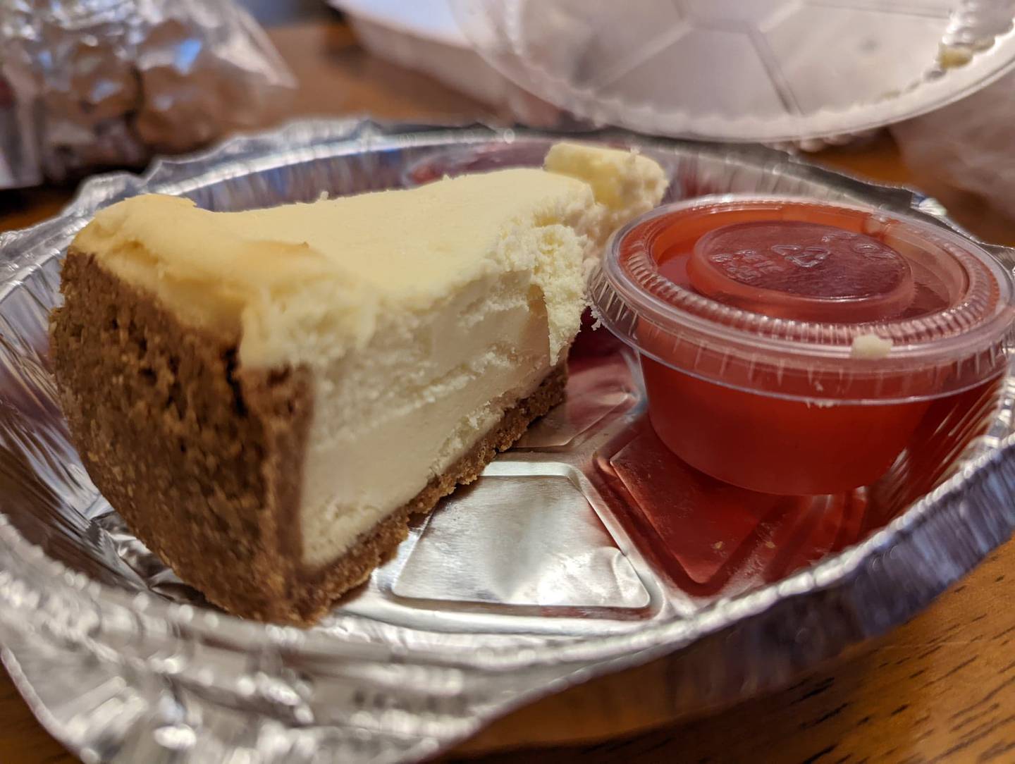 Pictured is the cheesecake with raspberry topping as served at Al's Steak House in Joliet.