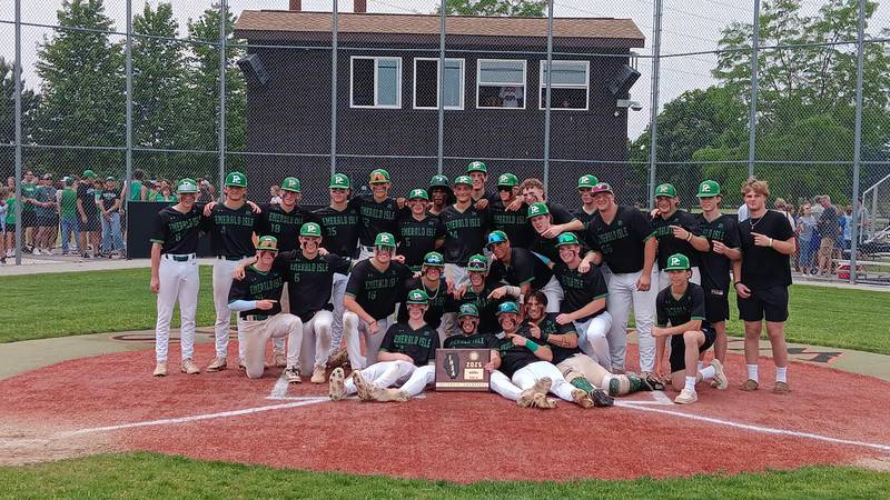 Providence celebrates its sectional championship win over Lincoln-Way East on Saturday.